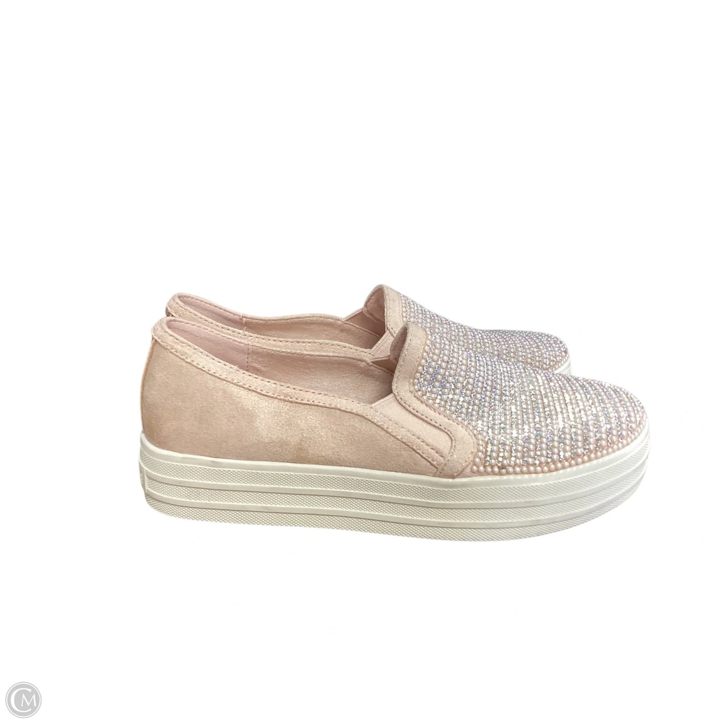 Shoes Flats By Skechers In Pink & White, Size: 6