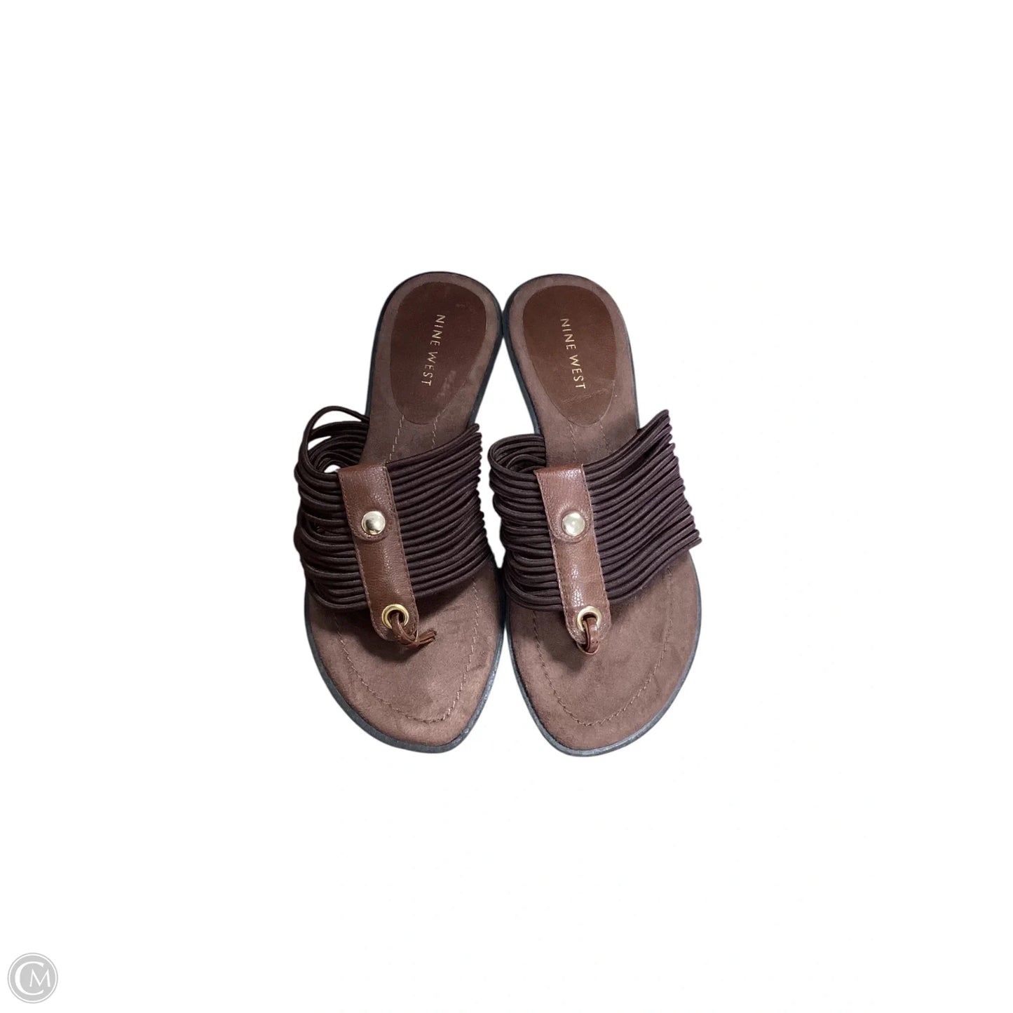 Sandals Flip Flops By Nine West Apparel In Brown, Size: 6