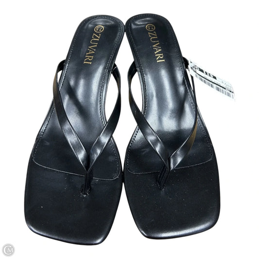 Sandals Heels Kitten By Cme In Black, Size: 7.5