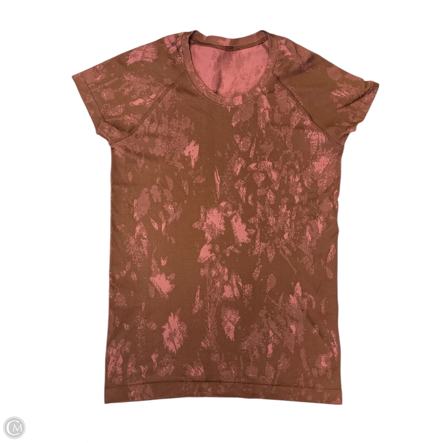 Athletic Top Long Sleeve Crewneck By Lululemon In Brown & Pink, Size: 10