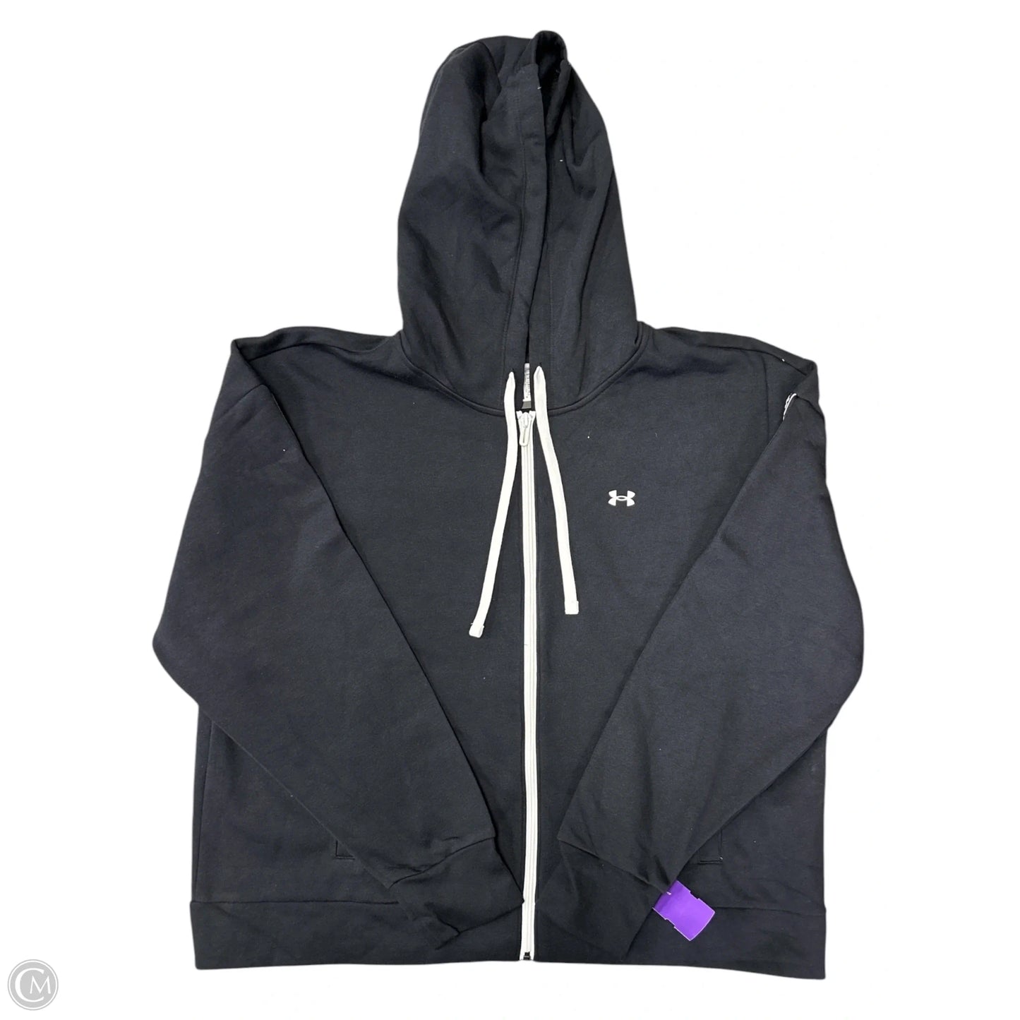 Sweatshirt Hoodie By Under Armour In Black & White, Size: Xxl