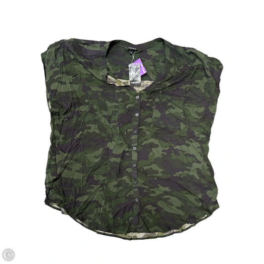 Blouse Short Sleeve By Torrid In Camouflage Print, Size: 1x