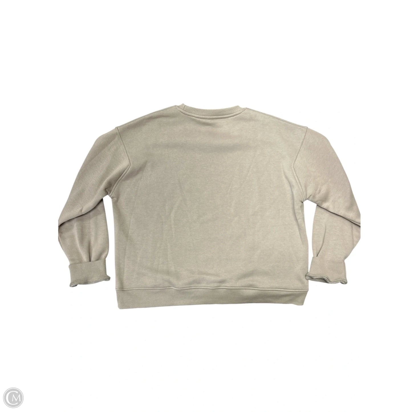 Sweatshirt Crewneck By Mono B In Beige, Size: 2x