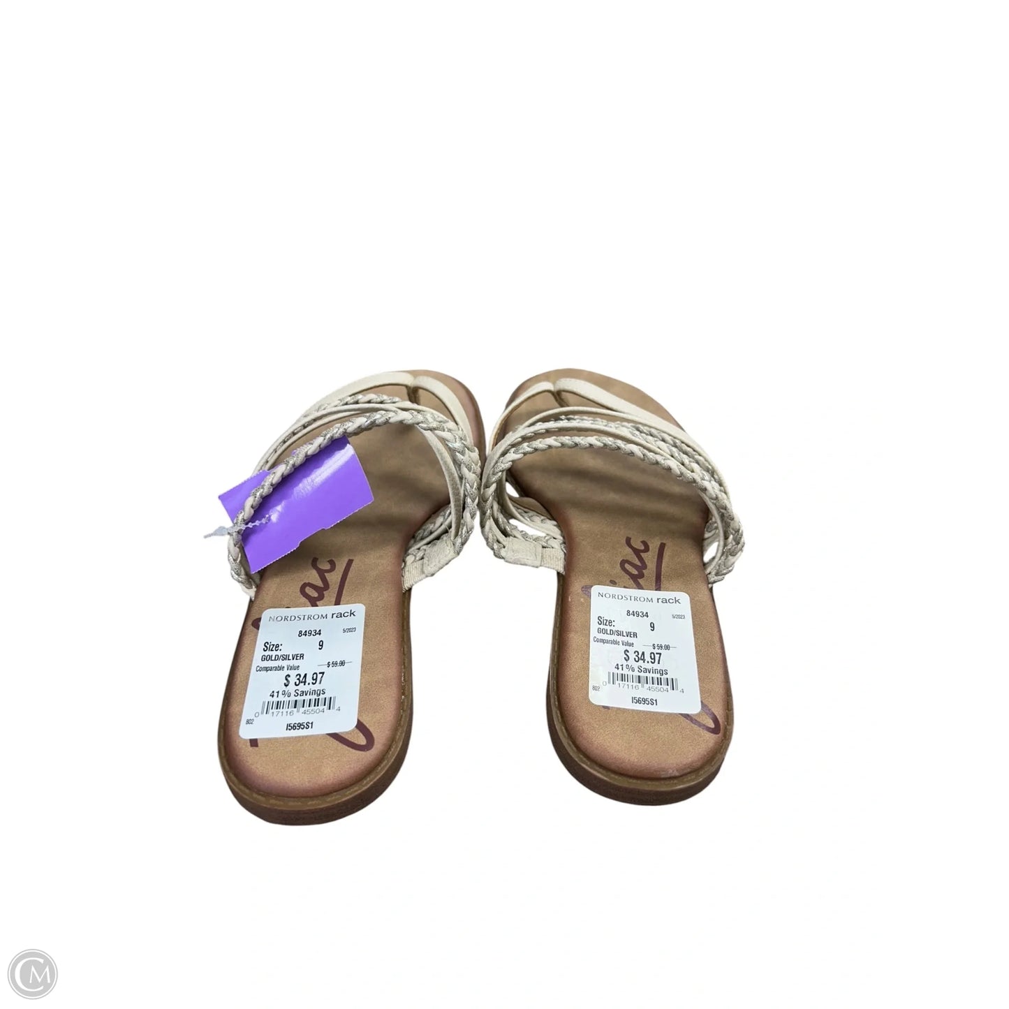 Sandals Flip Flops By Zodiac In Cream, Size: 9