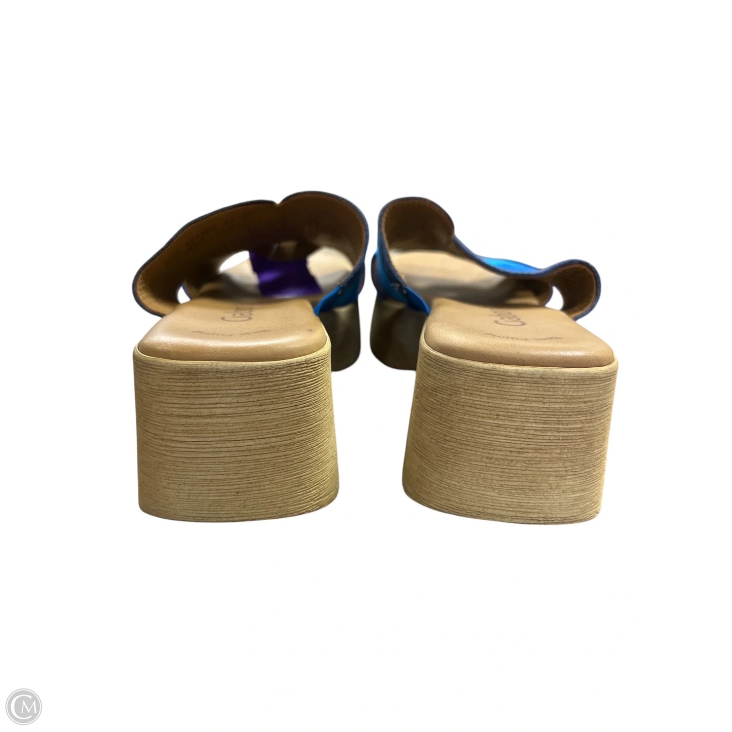 Sandals Heels Platform By Cmc In Blue, Size: 7
