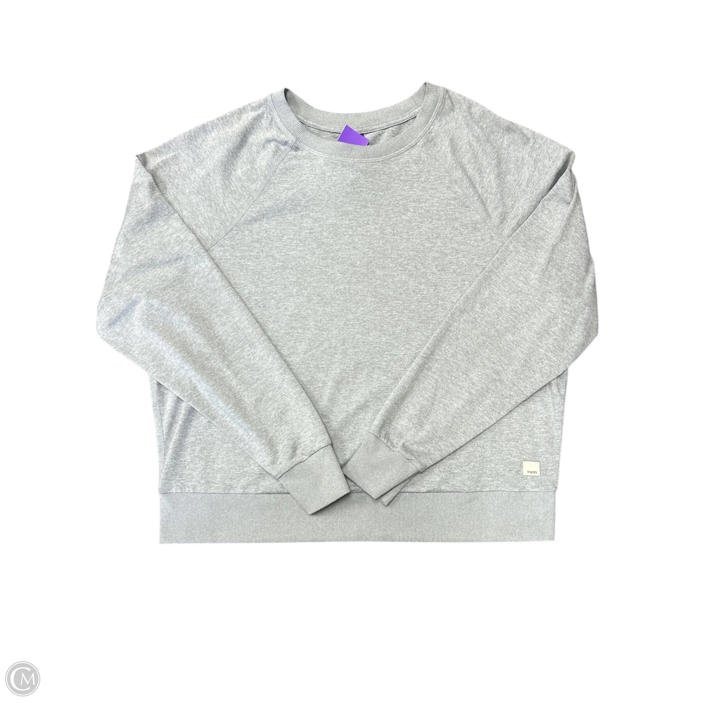 Athletic Top Long Sleeve Crewneck By Vuori In Grey, Size: S