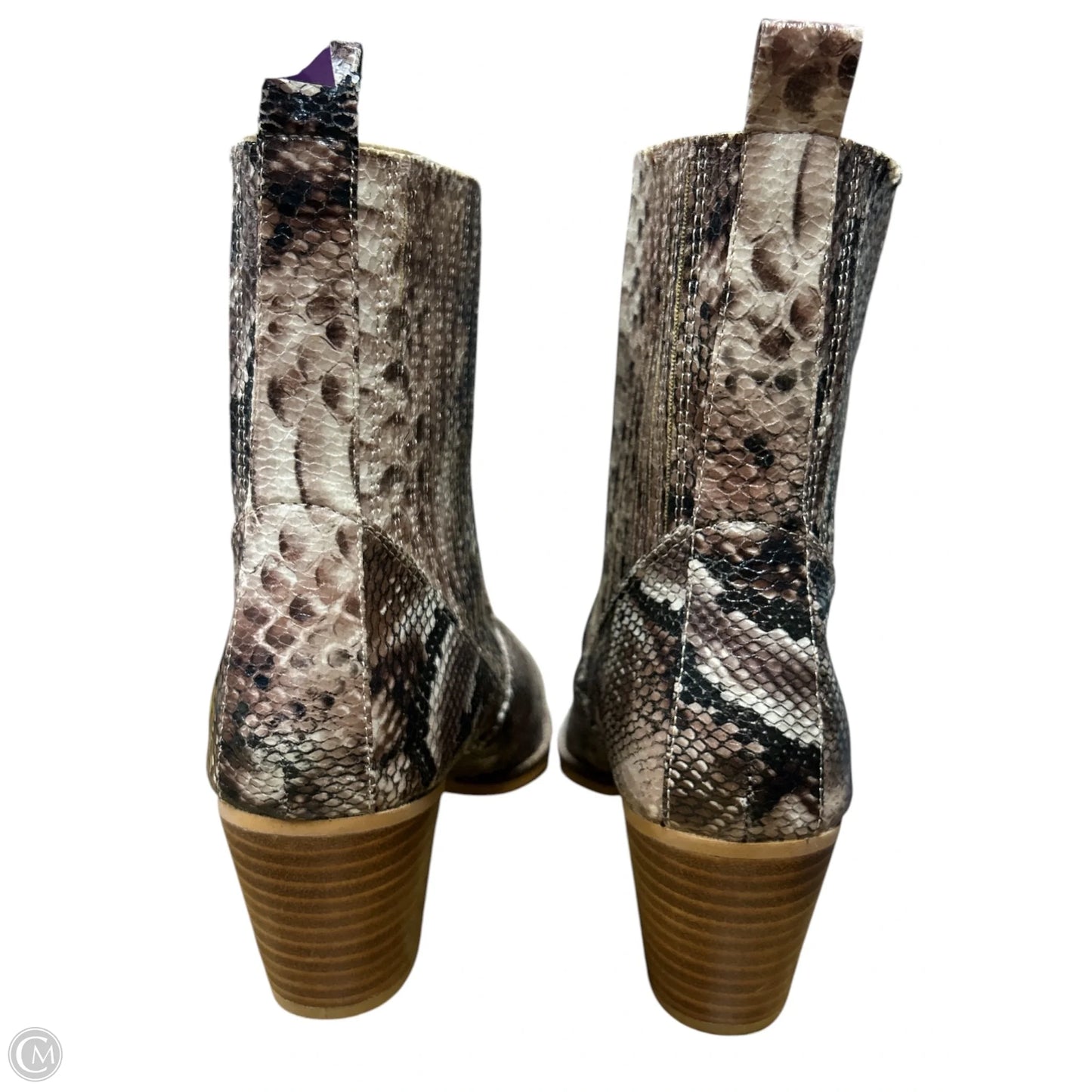 Boots Western By Cmc In Snakeskin Print, Size: 8.5