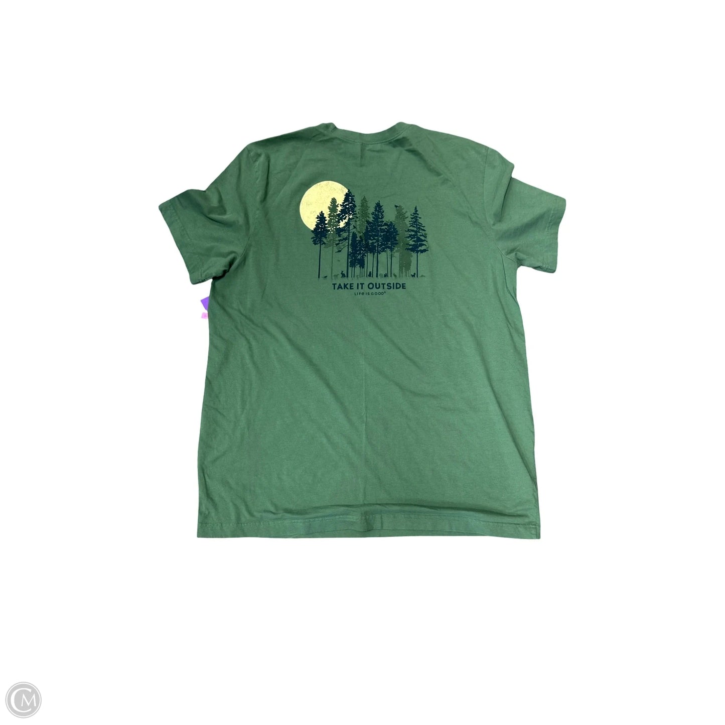 Top Short Sleeve Basic By Life Is Good In Green, Size: Xl