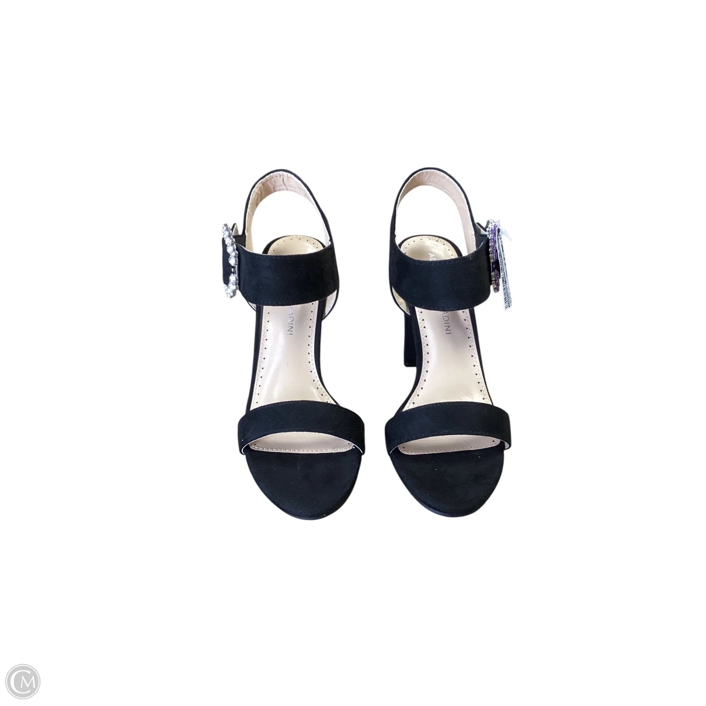 Sandals Heels Block By Adrienne Vittadini In Black, Size: 6.5