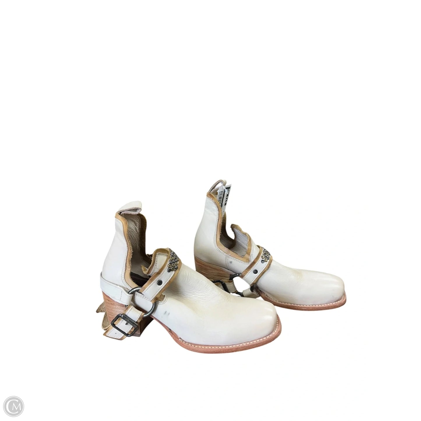 Boots Western By Freebird In Cream, Size: 8