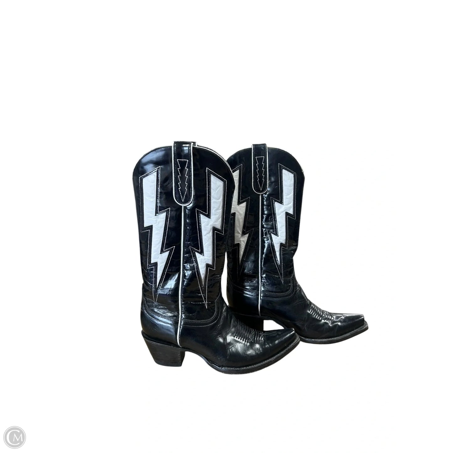 Boots Western By Cma In Black & White, Size: 8.5