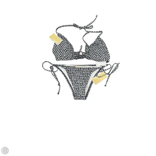 Swimsuit 2pc By Michael By Michael Kors In Grey & White, Size: M