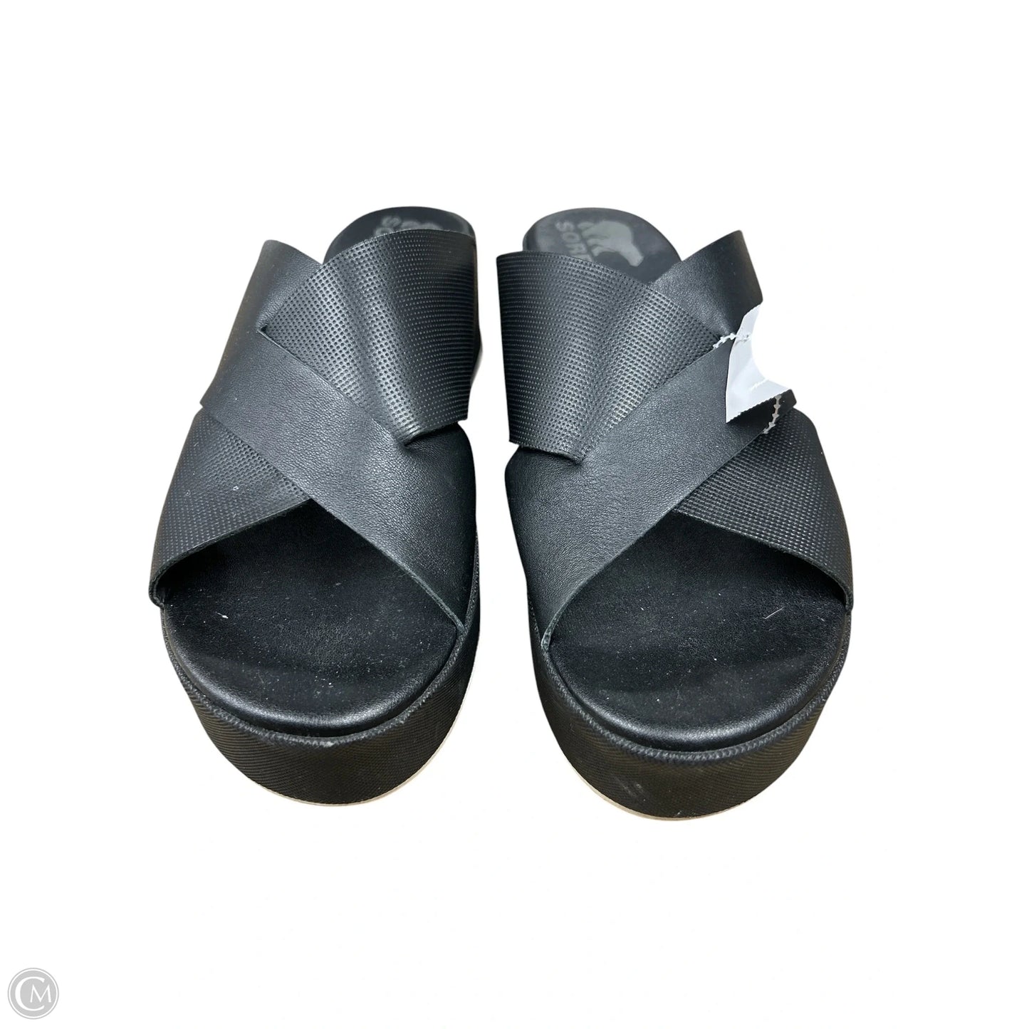 Sandals Heels Wedge By Sorel In Black, Size: 9