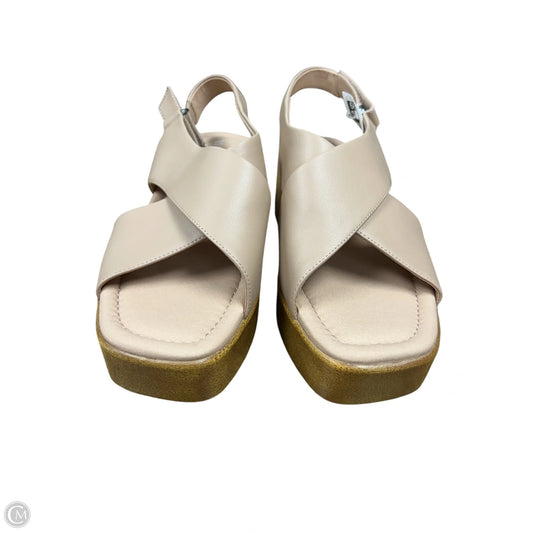 Sandals Heels Wedge By Cmc In Tan, Size: 10
