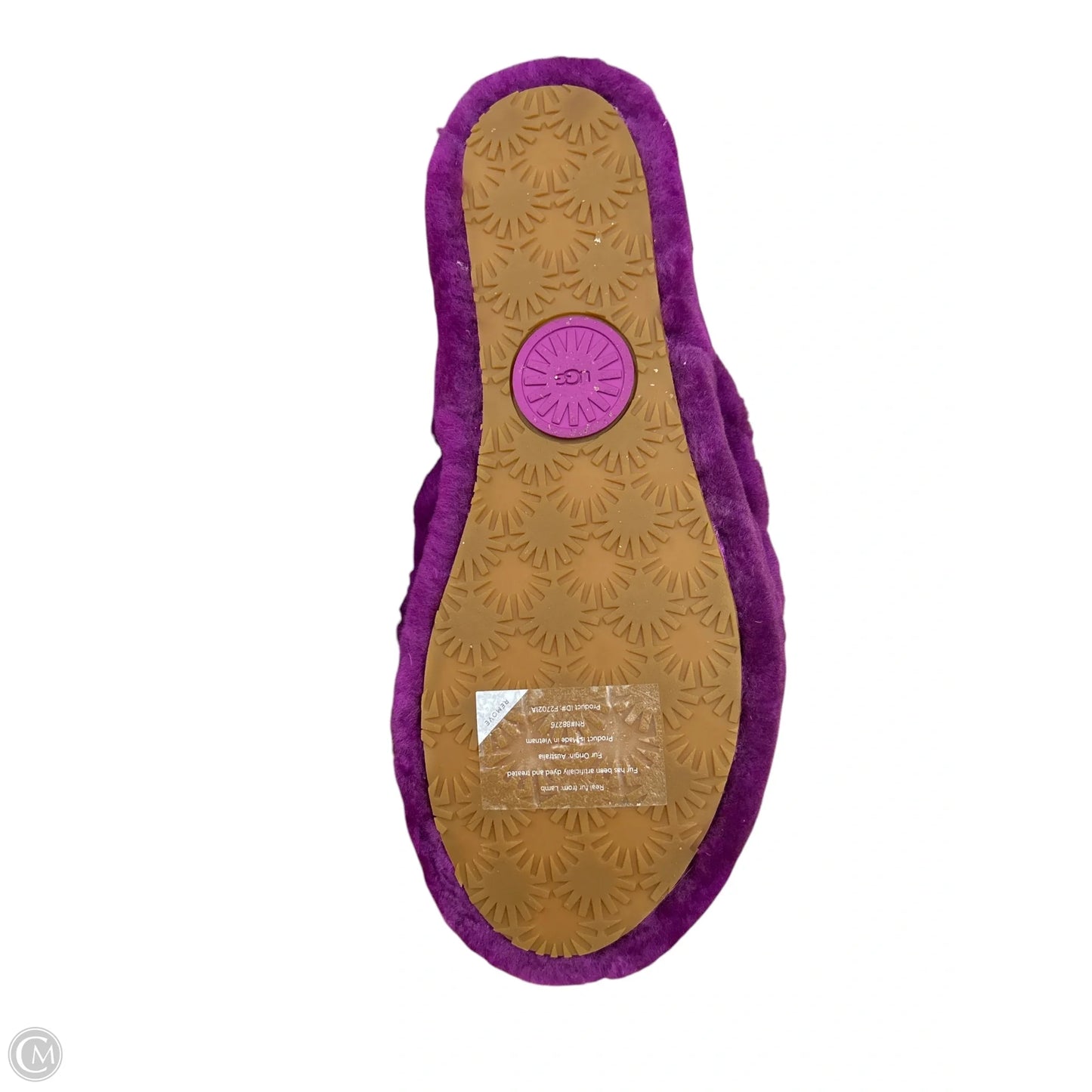 Slippers Designer By Ugg In Purple, Size: 10