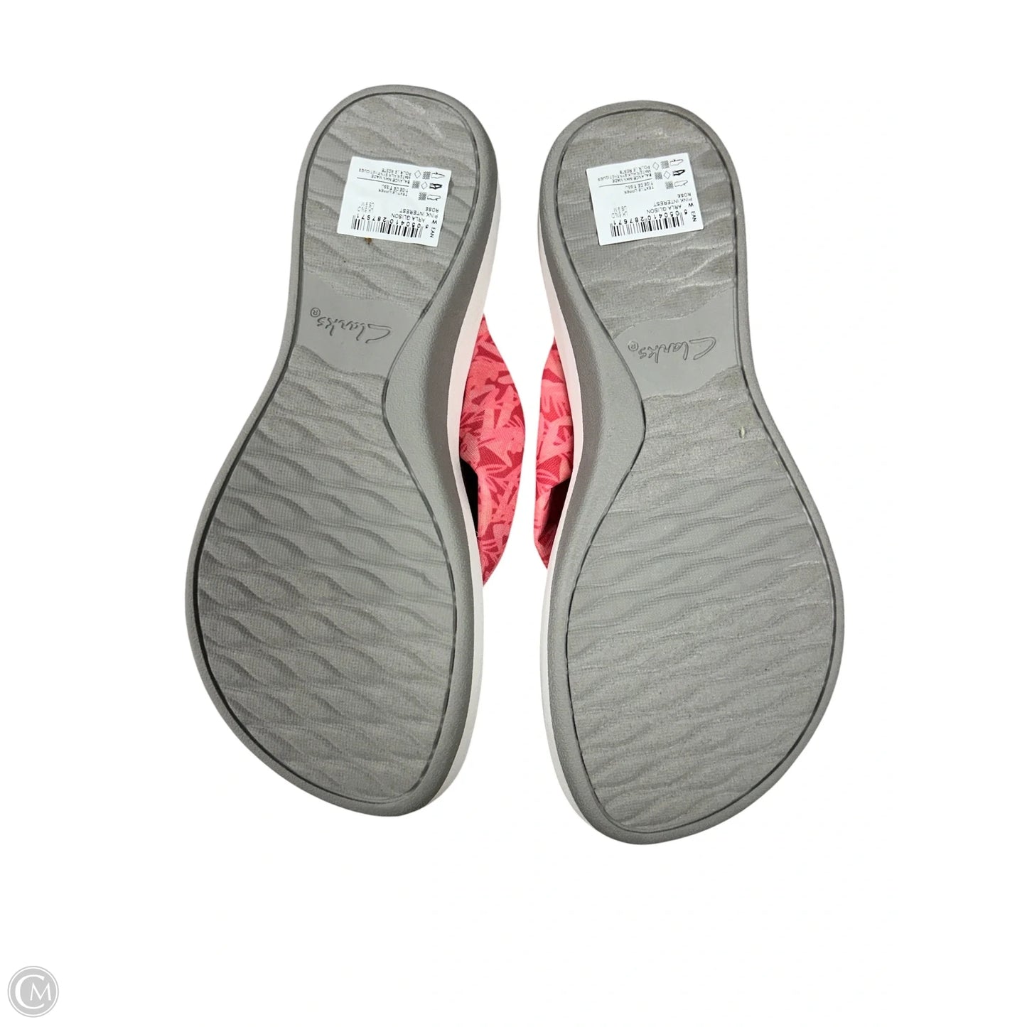 Sandals Flip Flops By Clarks In Pink, Size: 9