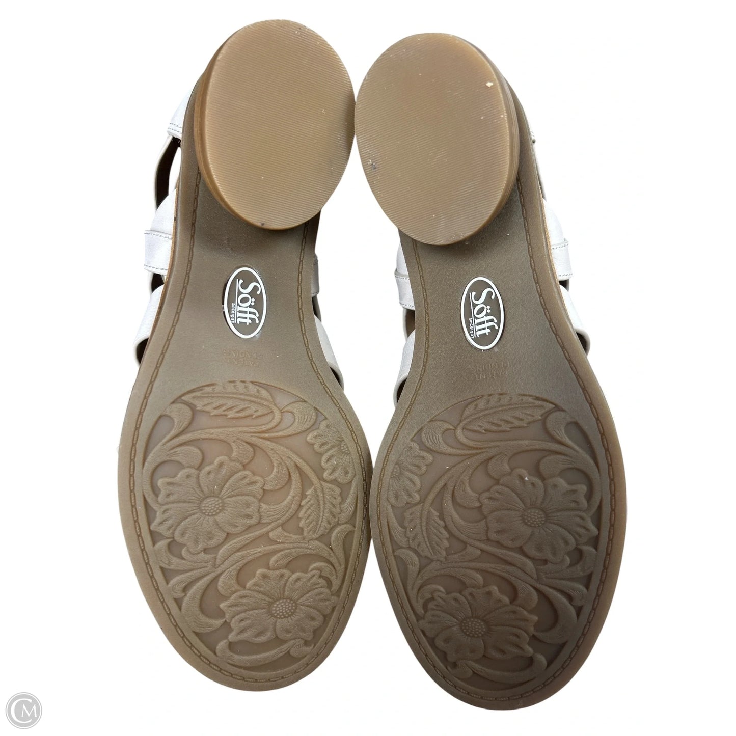 Sandals Heels Block By Sofft In Cream, Size: 8.5