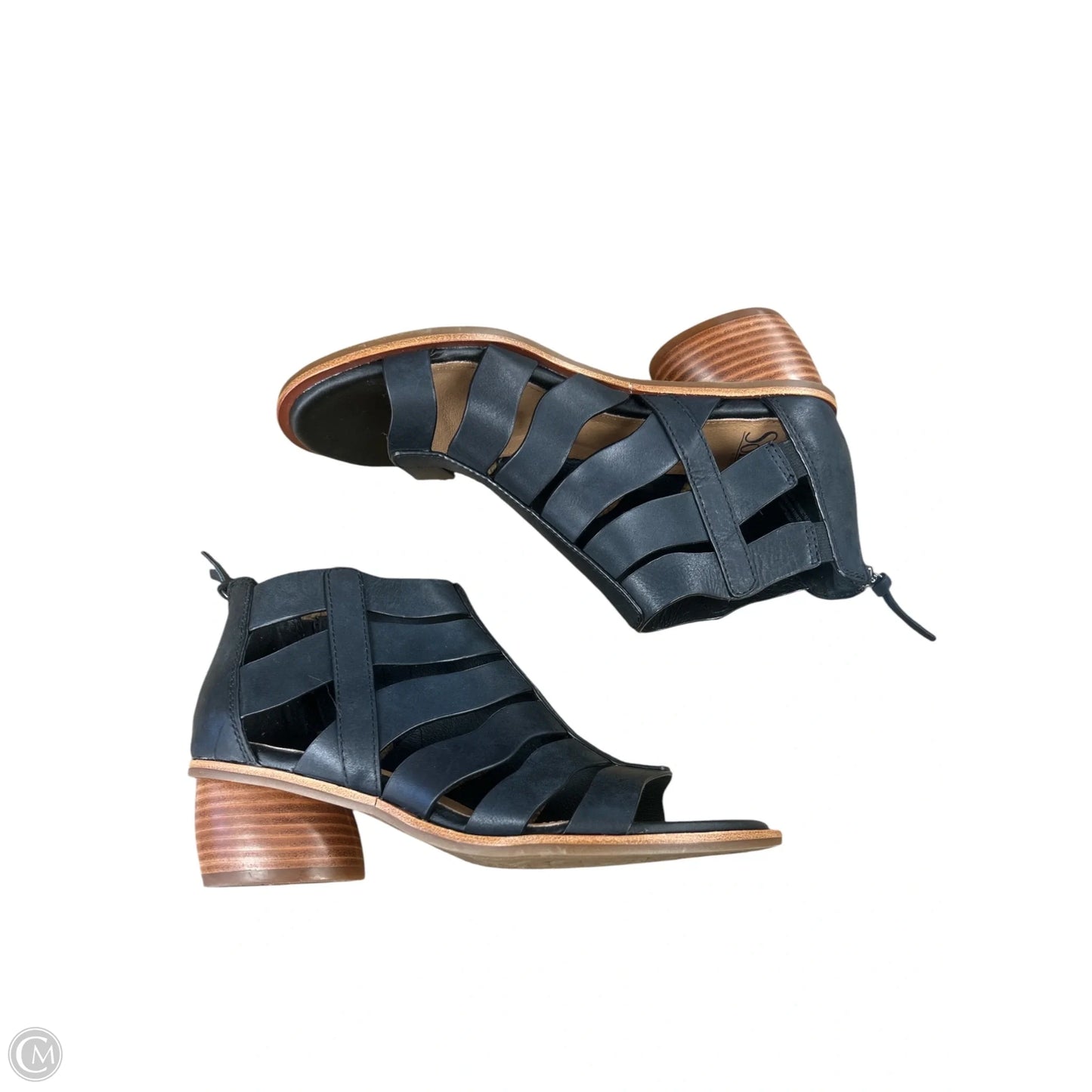 Sandals Heels Block By Sofft In Black, Size: 8.5
