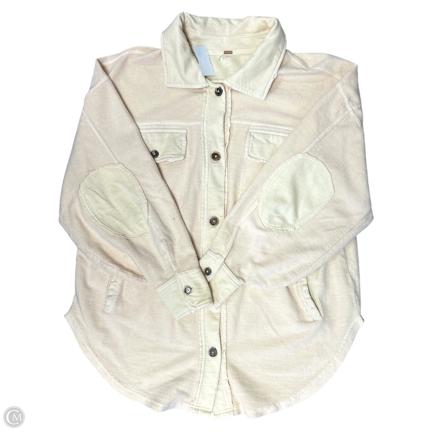 Jacket Shirt By Free People In Peach, Size: M