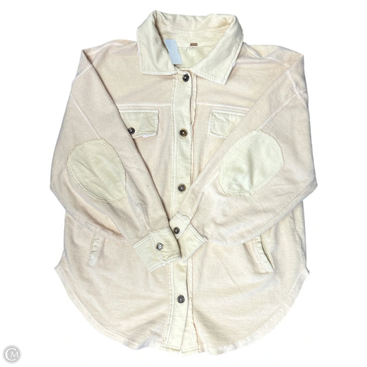 Jacket Shirt By Free People In Peach, Size: M