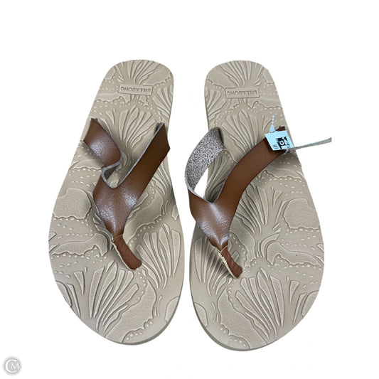 Sandals Flip Flops By Billabong In Brown, Size: 11