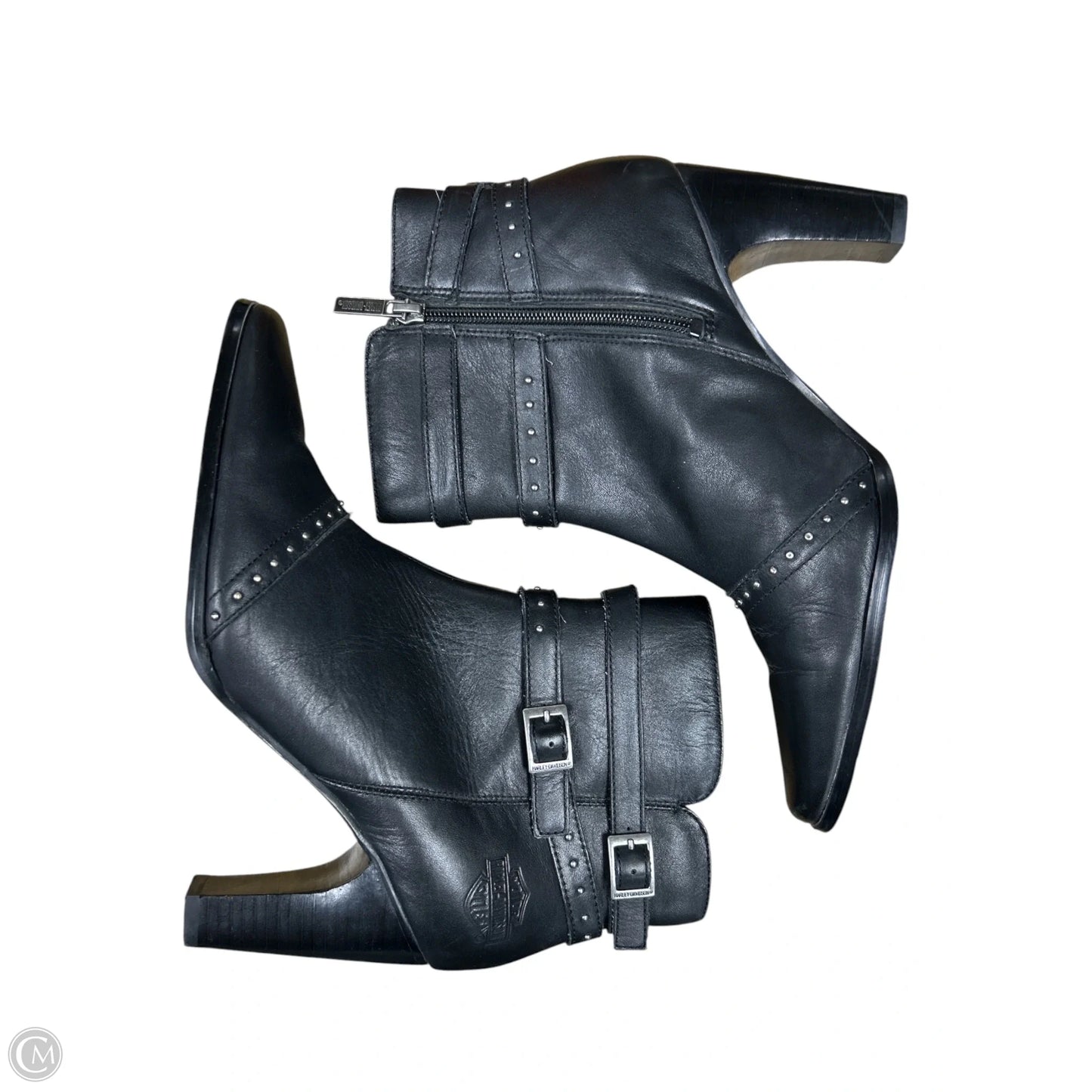 Boots Ankle Heels By Harley Davidson In Black, Size: 8.5
