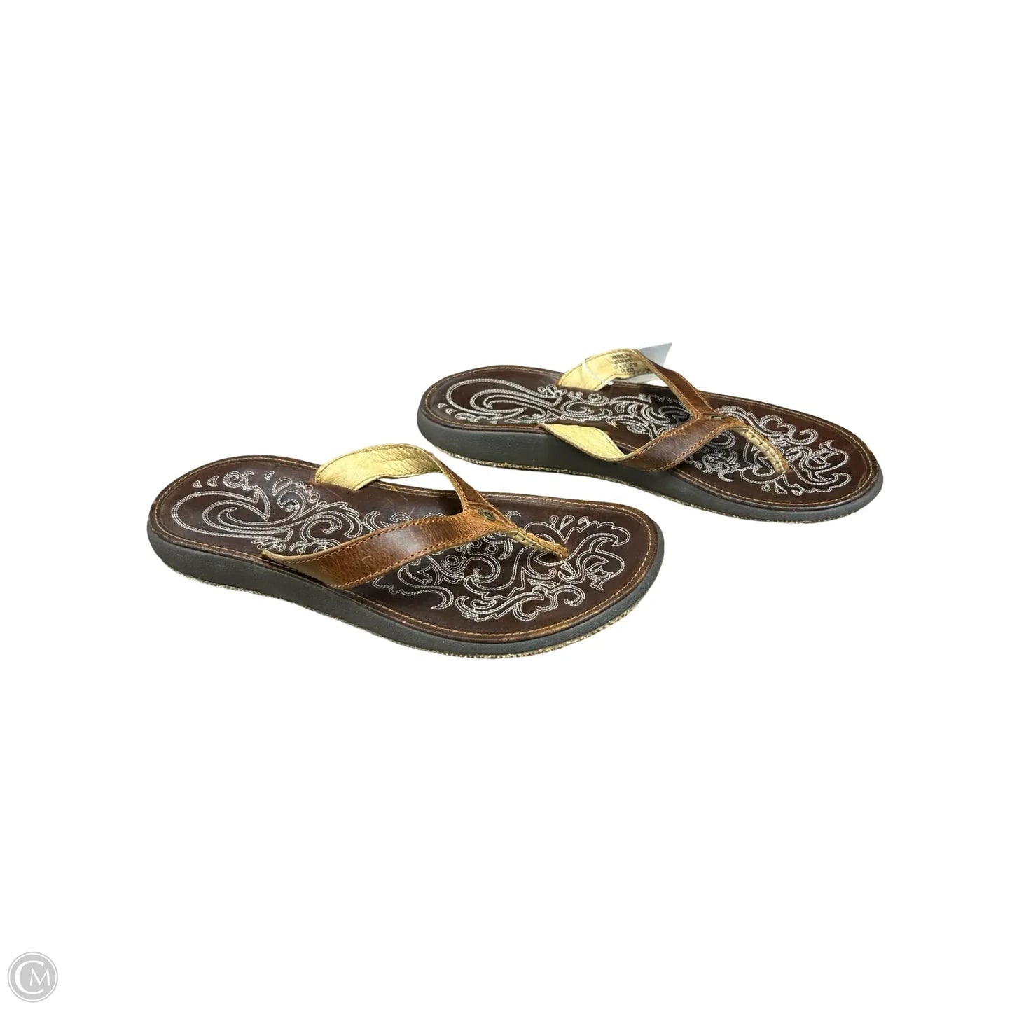 Sandals Flip Flops By Olukai In Brown, Size: 9