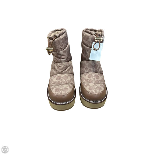 Boots Designer By Coach In Brown, Size: 8