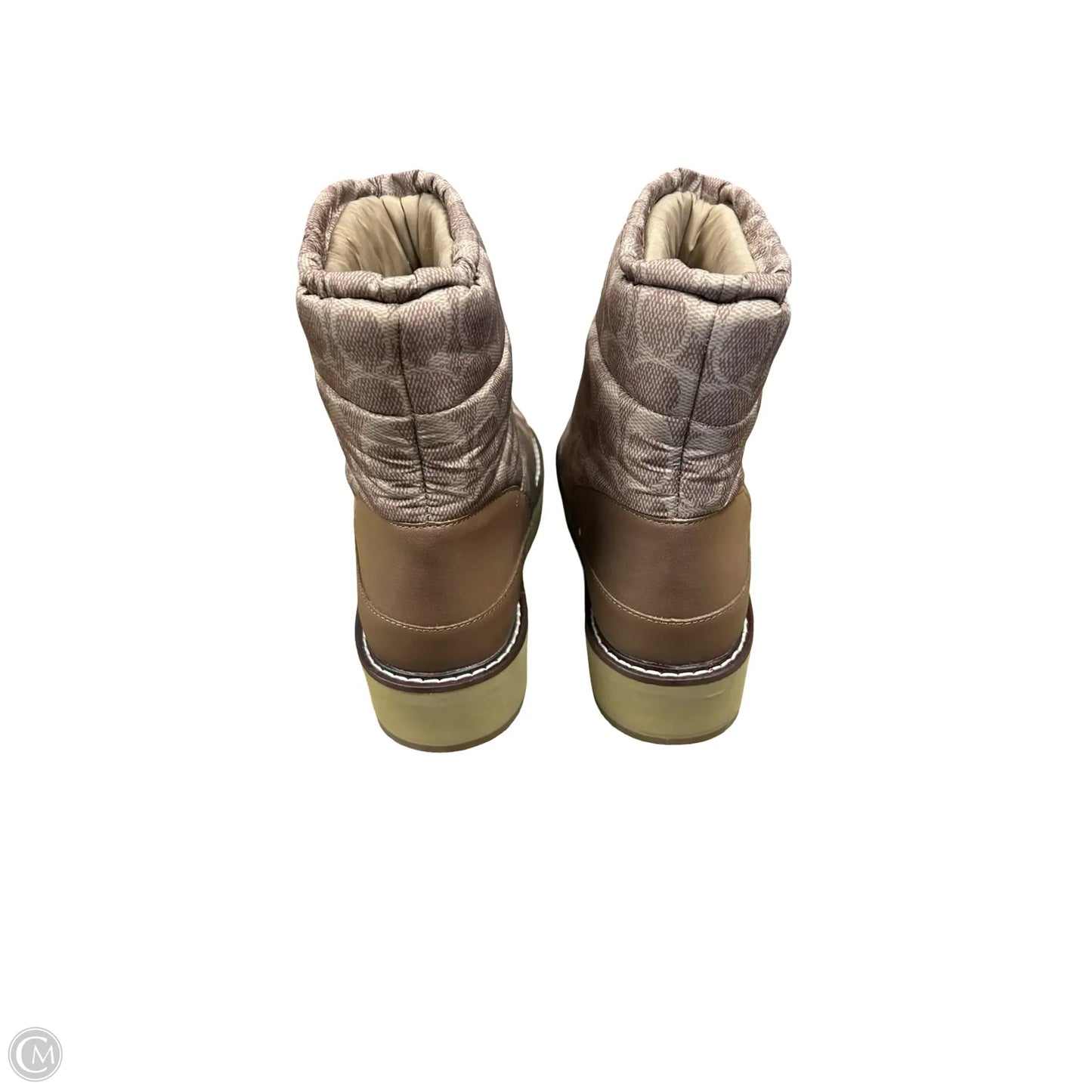 Boots Designer By Coach In Brown, Size: 8