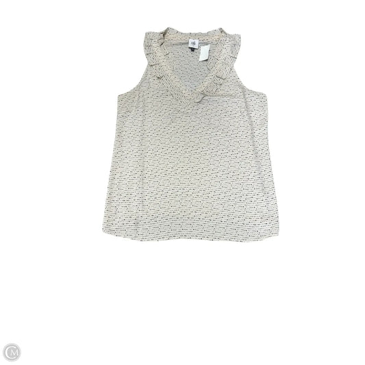 Top Sleeveless By Cabi In Black & Cream, Size: M