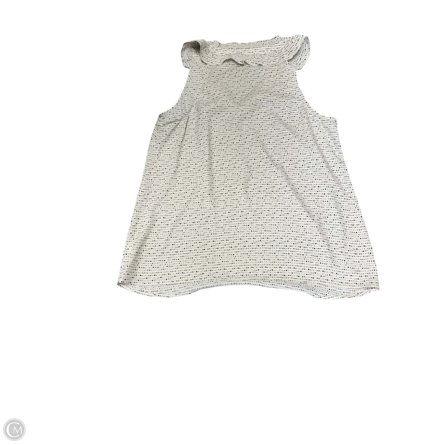 Top Sleeveless By Cabi In Black & Cream, Size: M