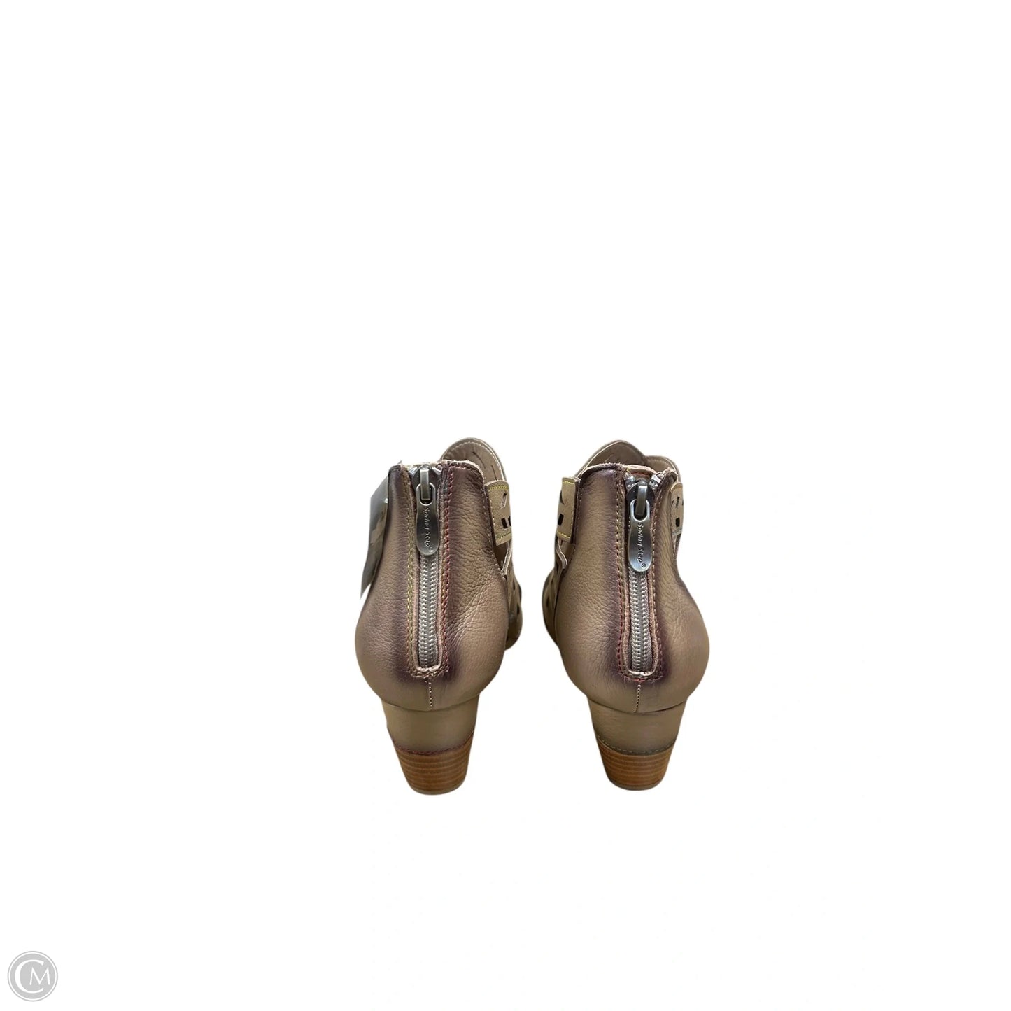 Sandals Heels Block By Spring Step In Beige, Size: 8.5