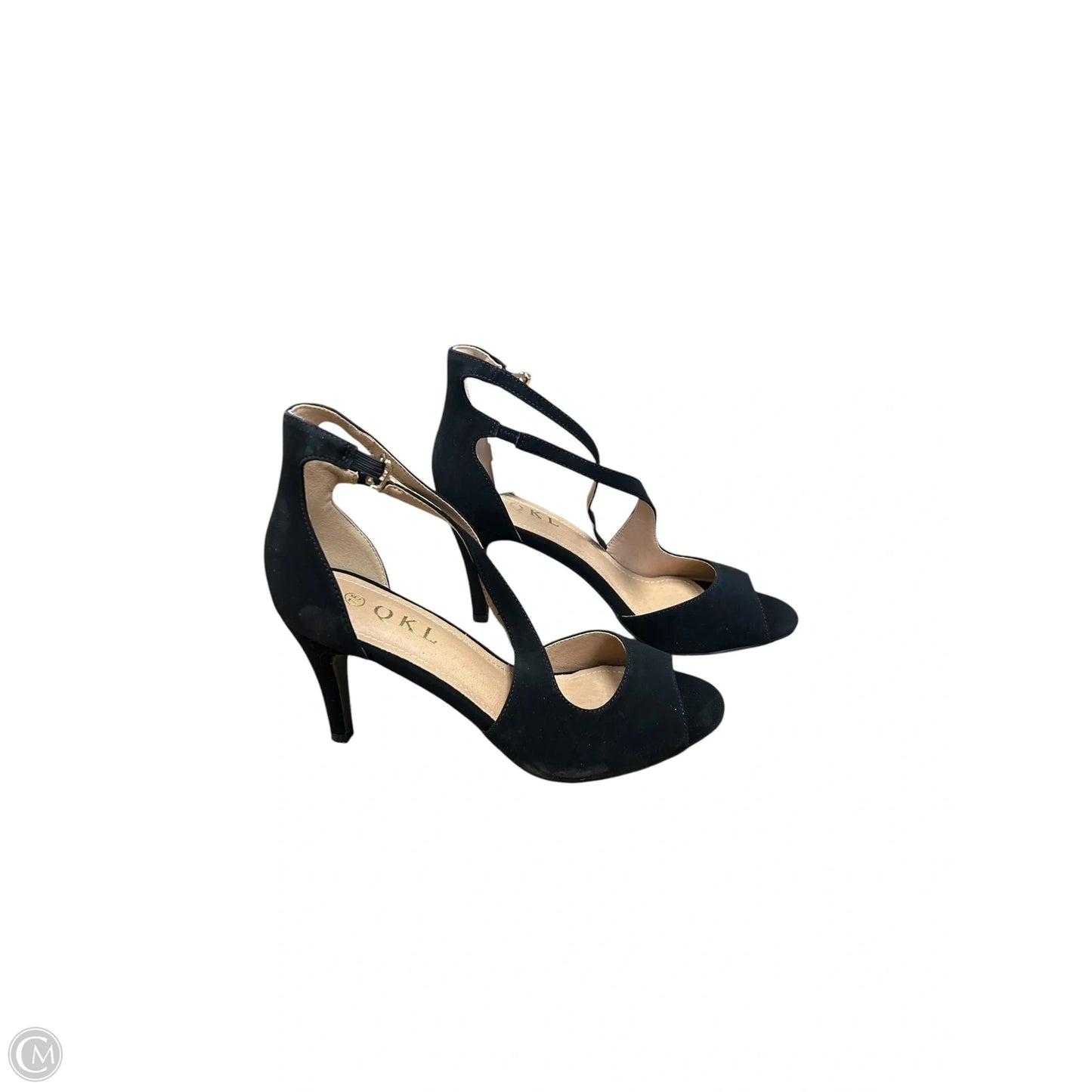 Sandals Heels Stiletto By Clothes Mentor In Black, Size: 7.5
