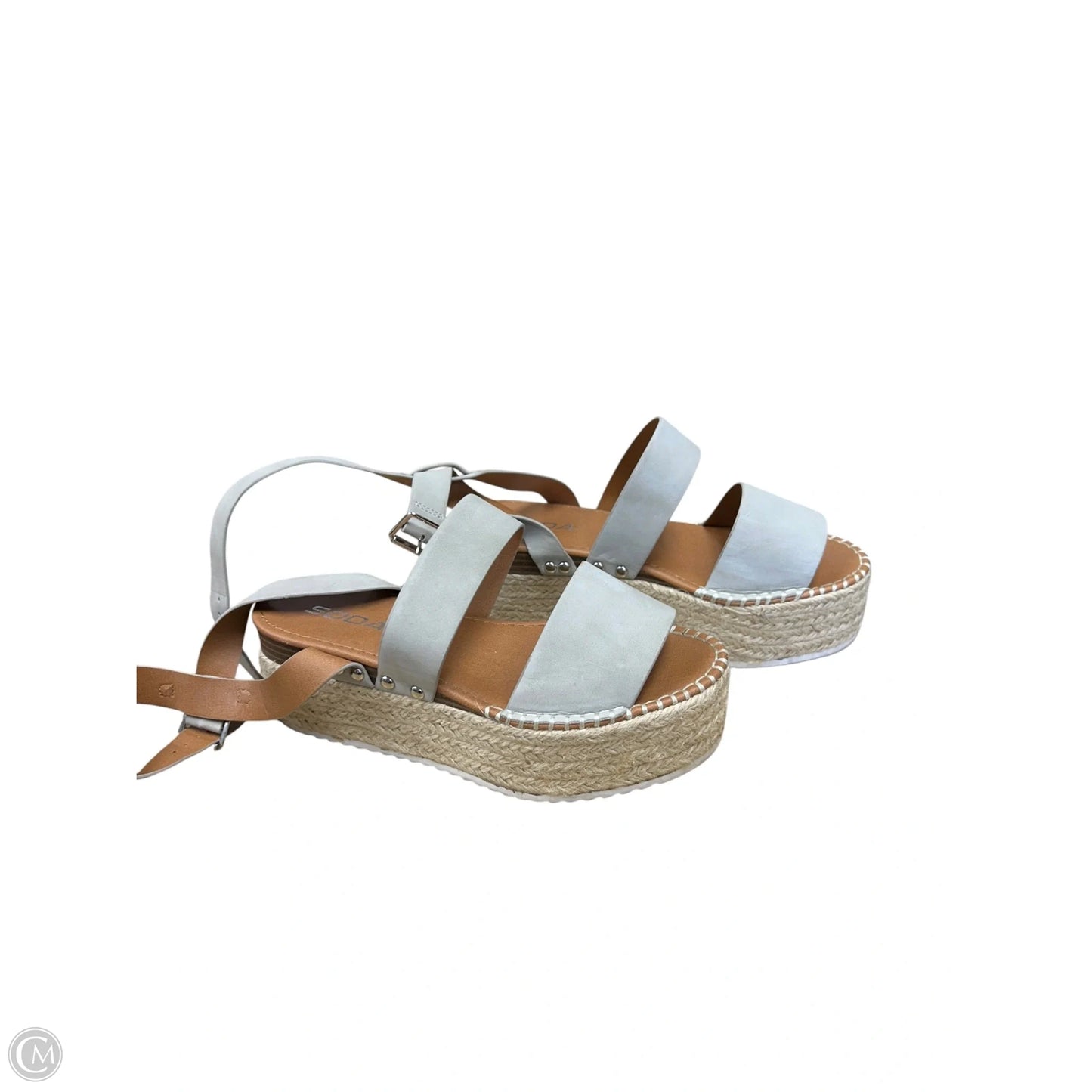 Sandals Heels Platform By Soda In Taupe, Size: 7.5
