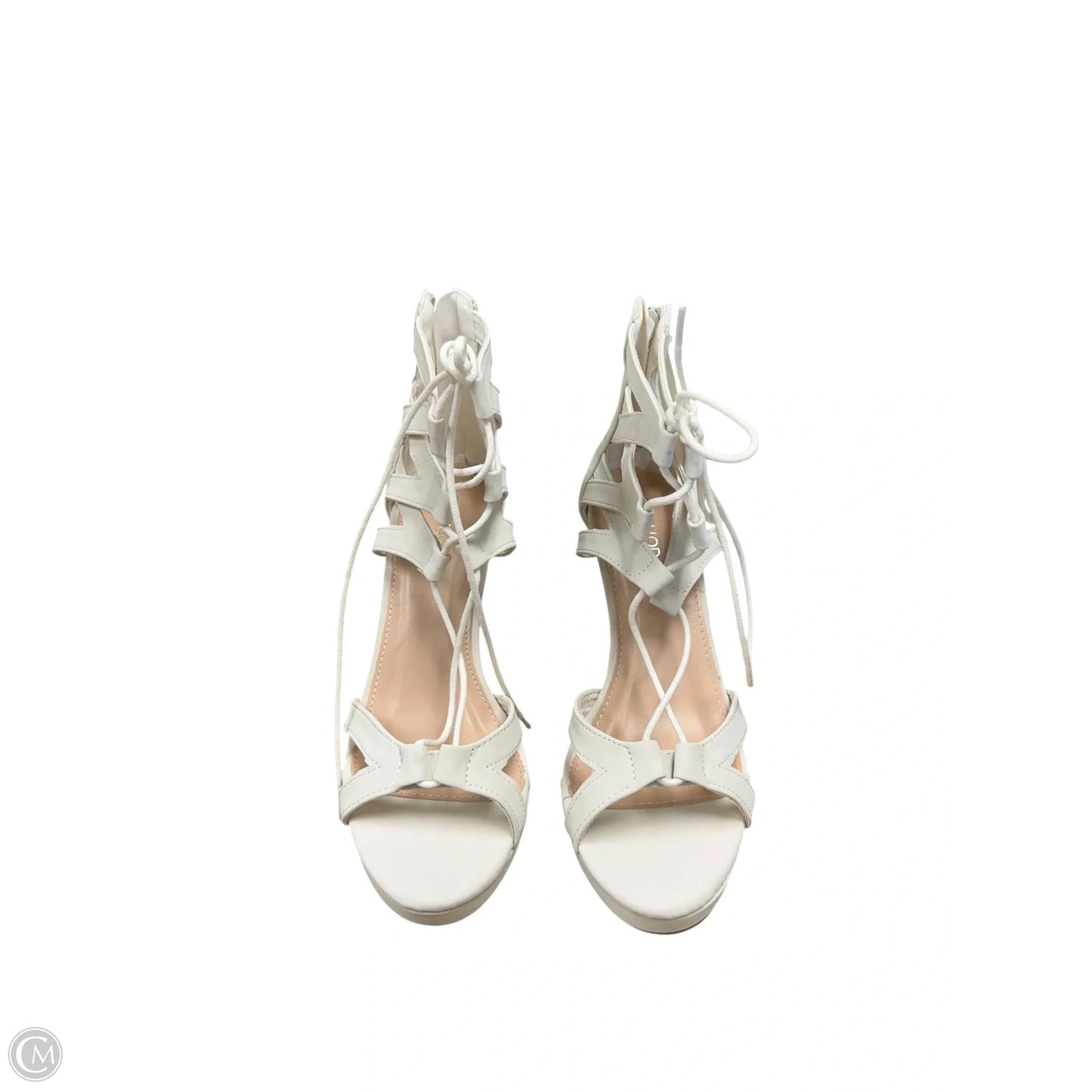 Sandals Heels Stiletto By Top Moda In Yellow, Size: 7.5