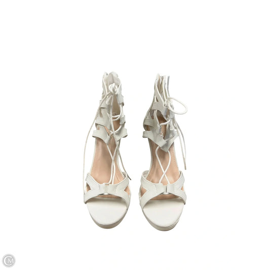 Sandals Heels Stiletto By Top Moda In Yellow, Size: 7.5