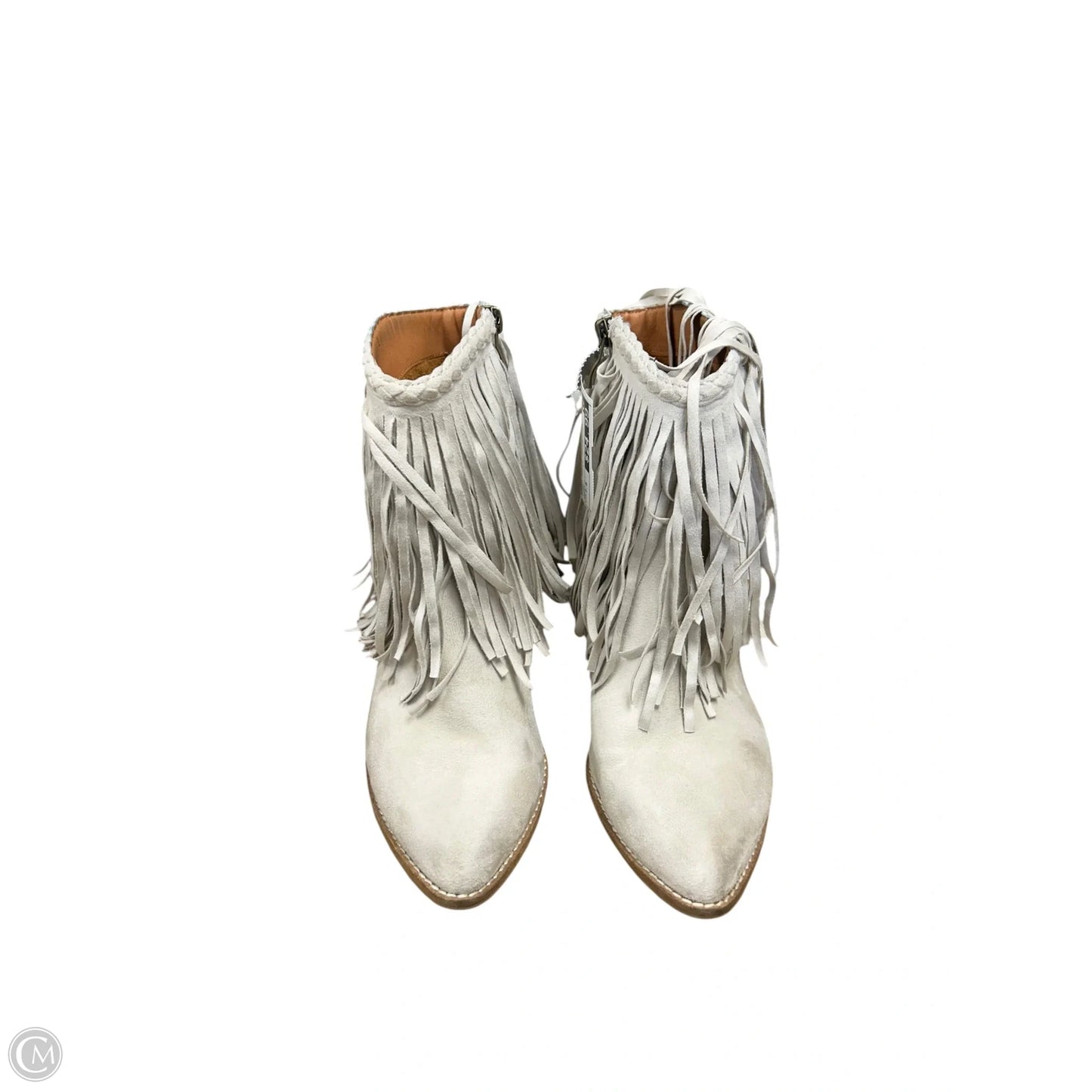 Boots Ankle Heels By Cmc In Ivory, Size: 7.5