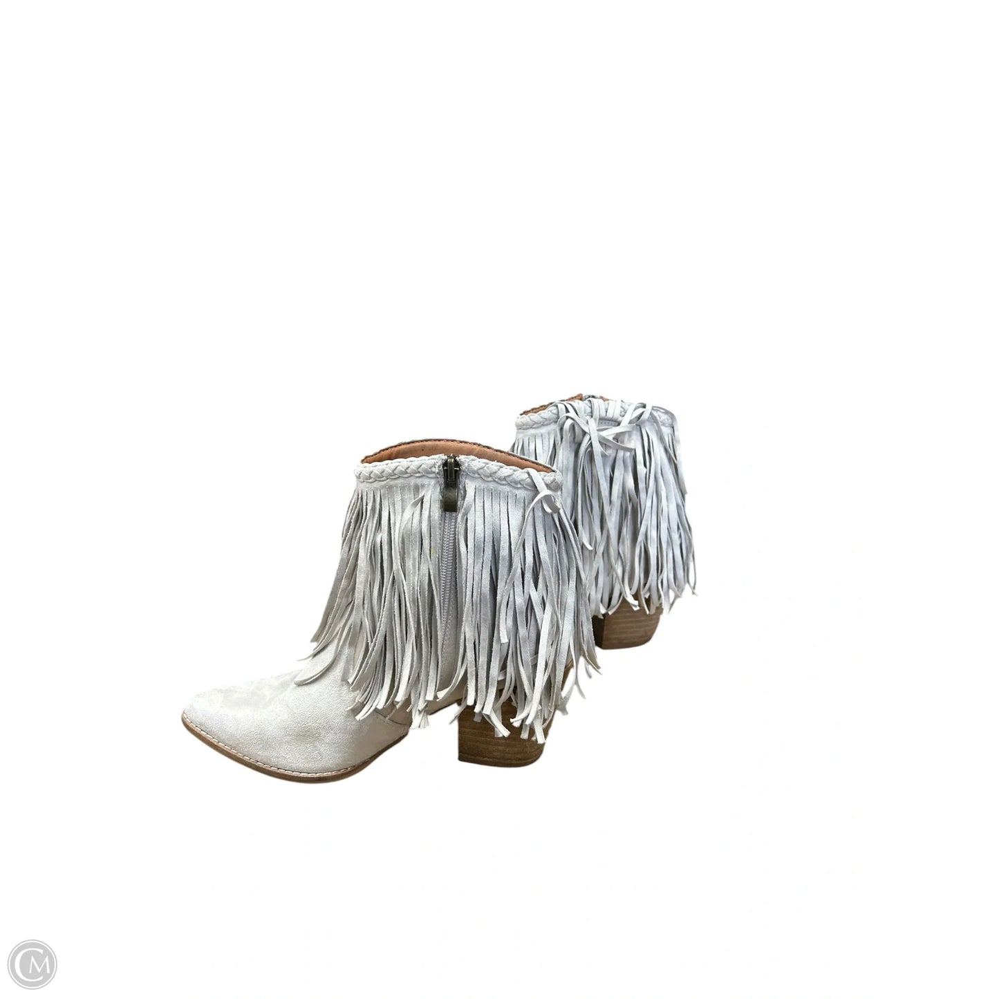 Boots Ankle Heels By Cmc In Ivory, Size: 7.5