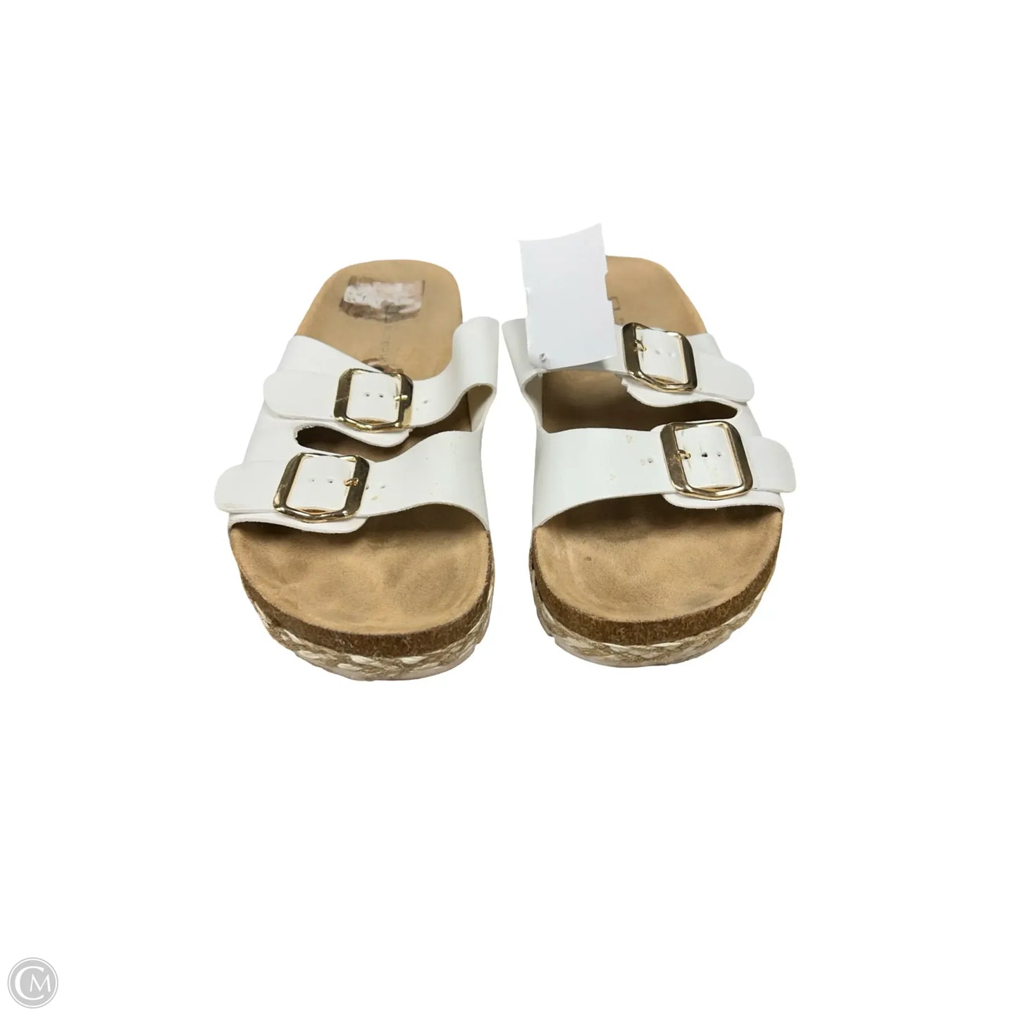 Sandals Heels Block By Clothes Mentor In Brown, Size: 8