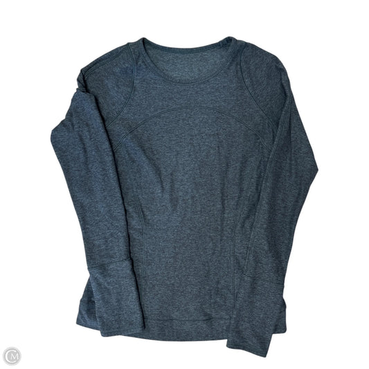 Athletic Top Long Sleeve Crewneck By Lululemon In Teal, Size: 8
