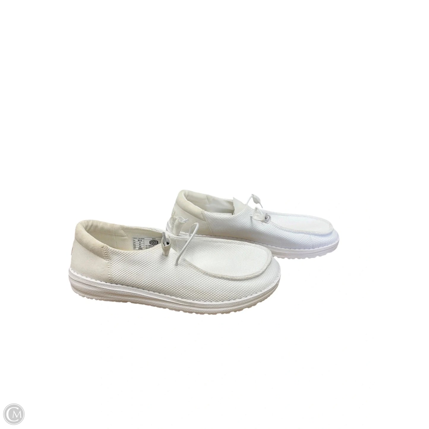 Shoes Flats By Hey Dude In White, Size: 10