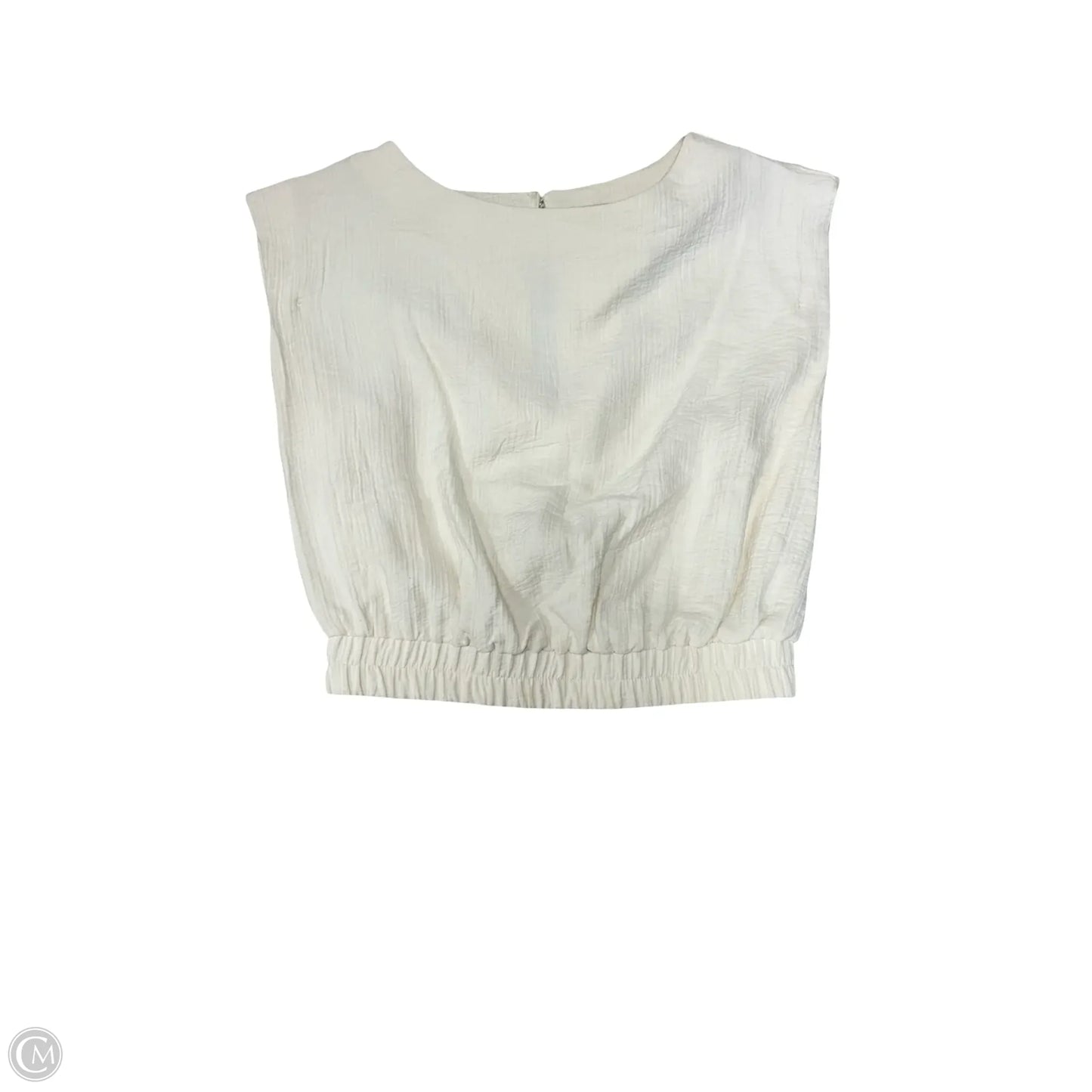 Top Sleeveless By A New Day In Cream, Size: Xs