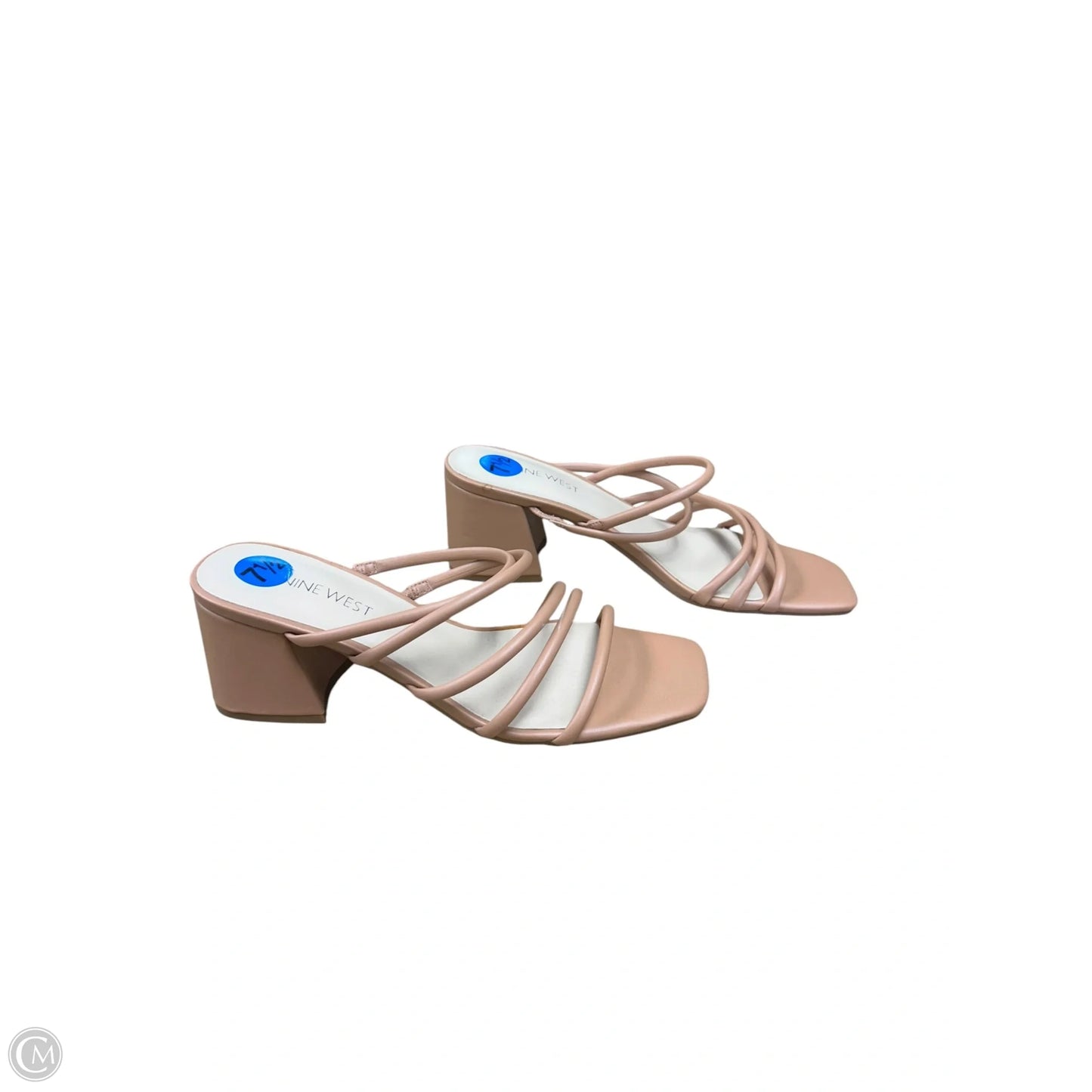 Sandals Heels Block By Nine West Apparel In Tan, Size: 7.5