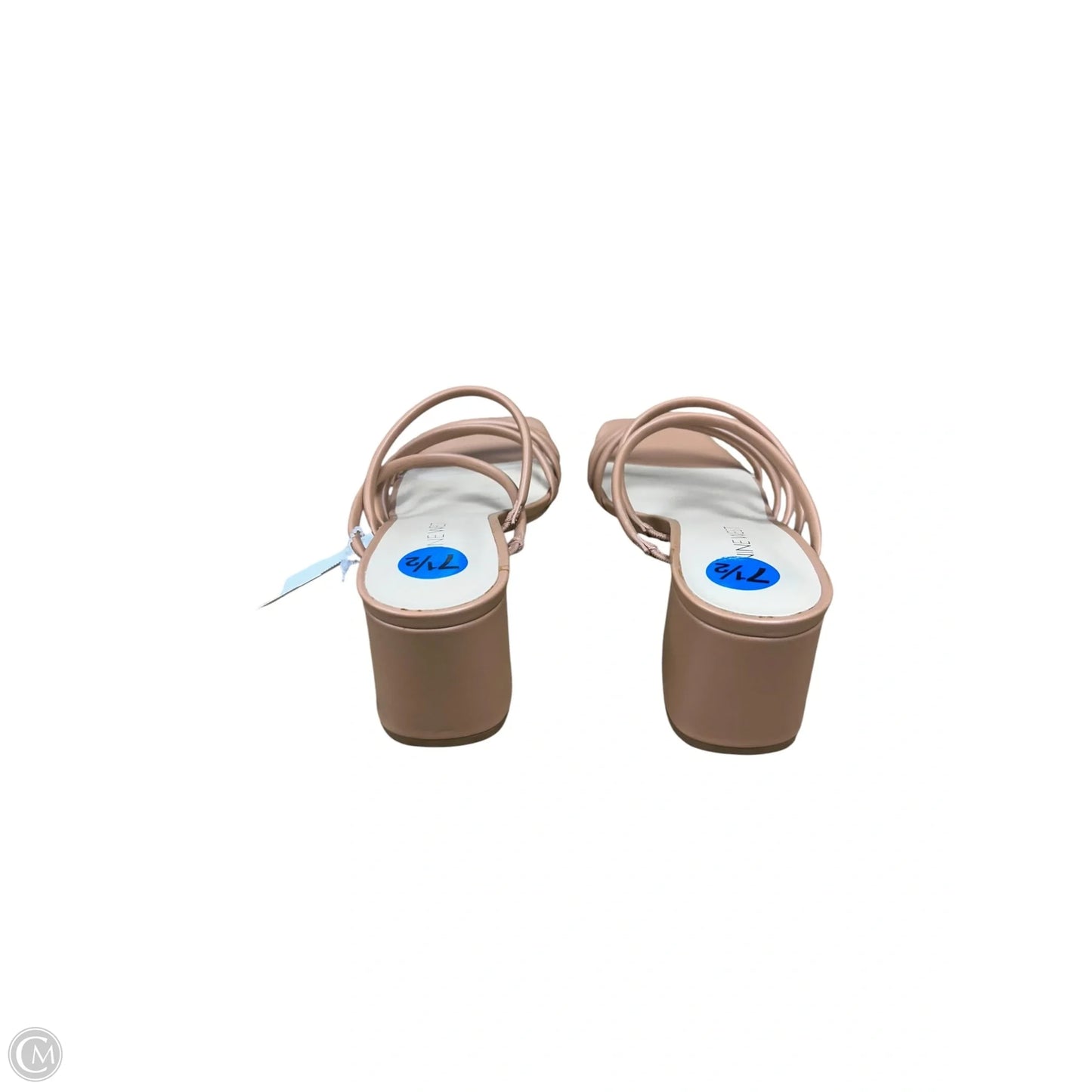 Sandals Heels Block By Nine West Apparel In Tan, Size: 7.5