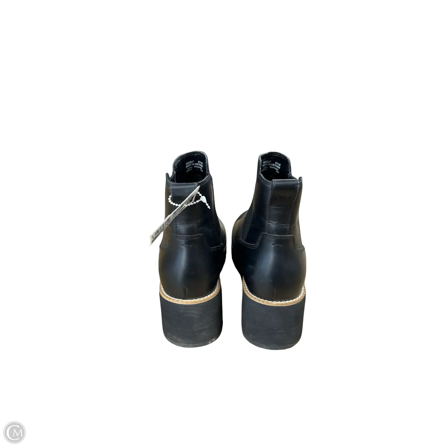 Boots Ankle Heels By Clothes Mentor In Black, Size: 8.5