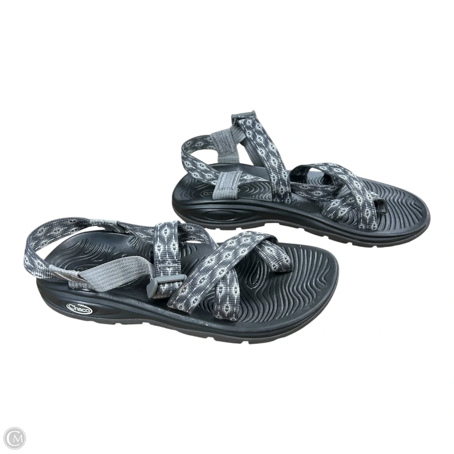 Sandals Flats By Chacos In Grey & White, Size: 8