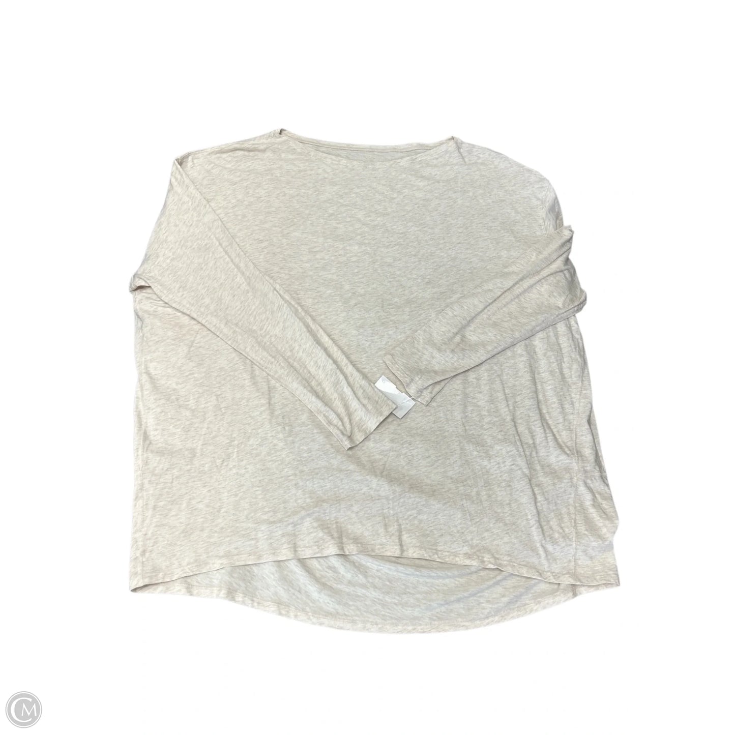 Athletic Top Long Sleeve Crewneck By Lululemon In Tan, Size: 12