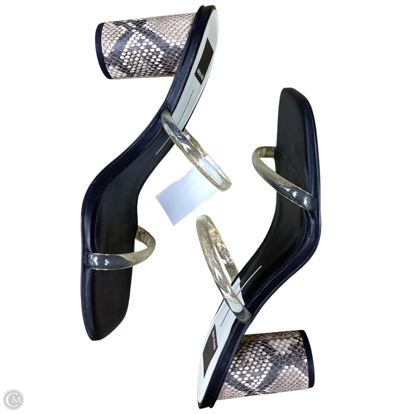 Sandals Heels Block By Dolce Vita In Black & Brown, Size: 9.5