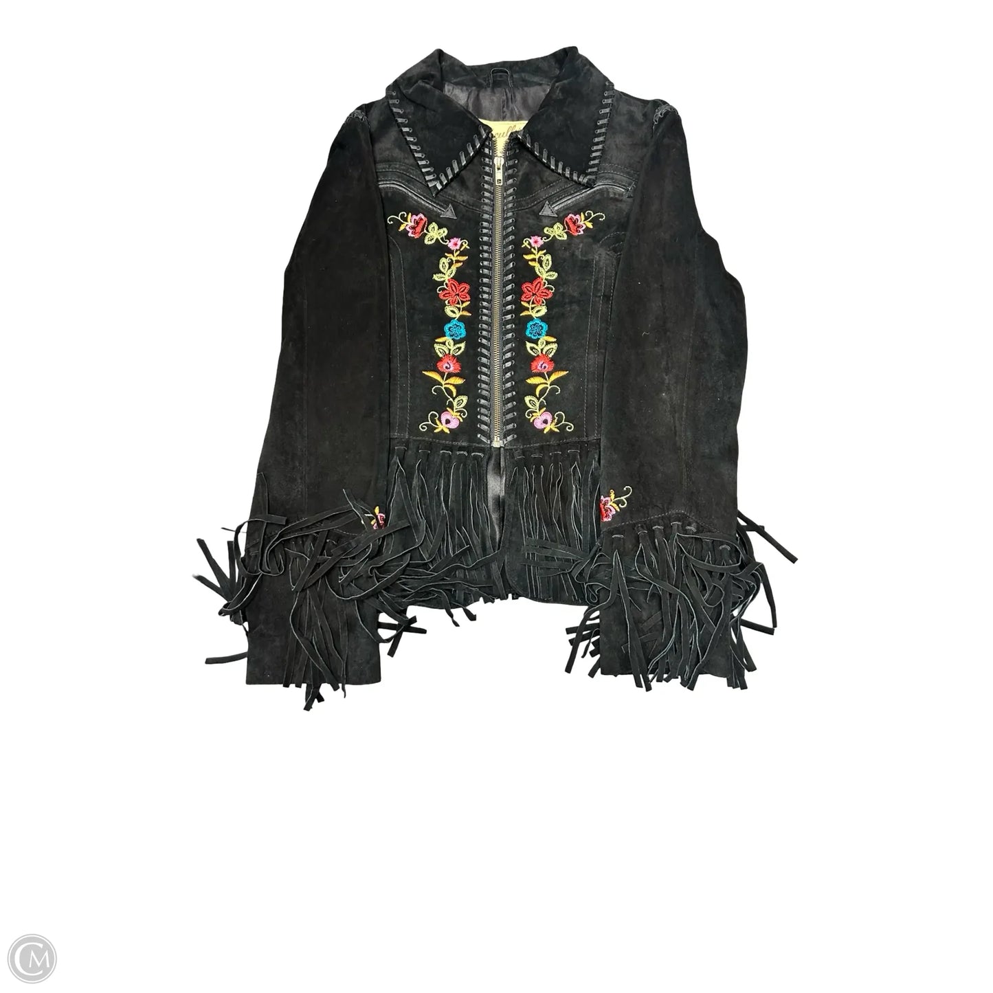 Jacket Leather By Cmb In Black, Size: M