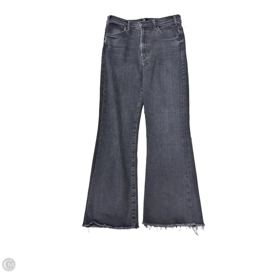 Jeans Straight By Mother In Black Denim, Size: 12